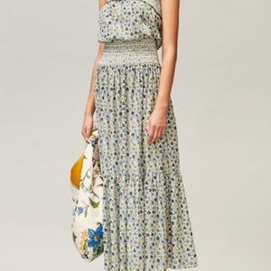 Tory Burch Smocked Maxi Dress